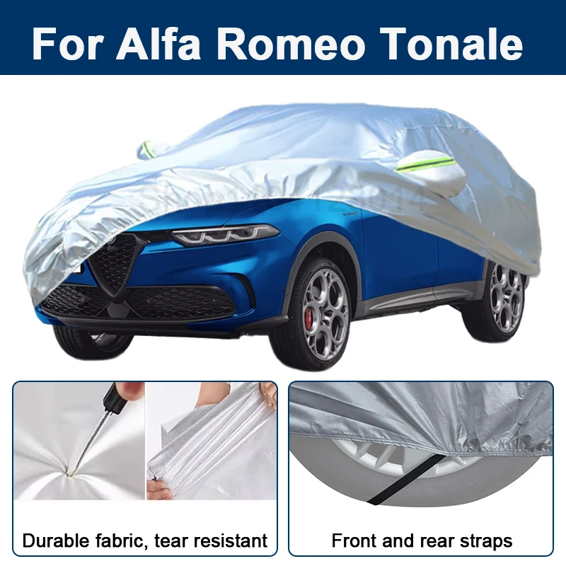 

Outdoor Full Car Cover For Alfa Romeo Tonale with Reflective Strips Waterproof Snowproof Dustproof UV Protection Auto Accessory