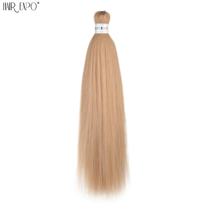 26Inch Easy Braids Hair Synthetic Colourful Pre Stretched Braiding Hair Extensions Jumbo Braids Ombre Yaki Long Straight Hair - Image 47