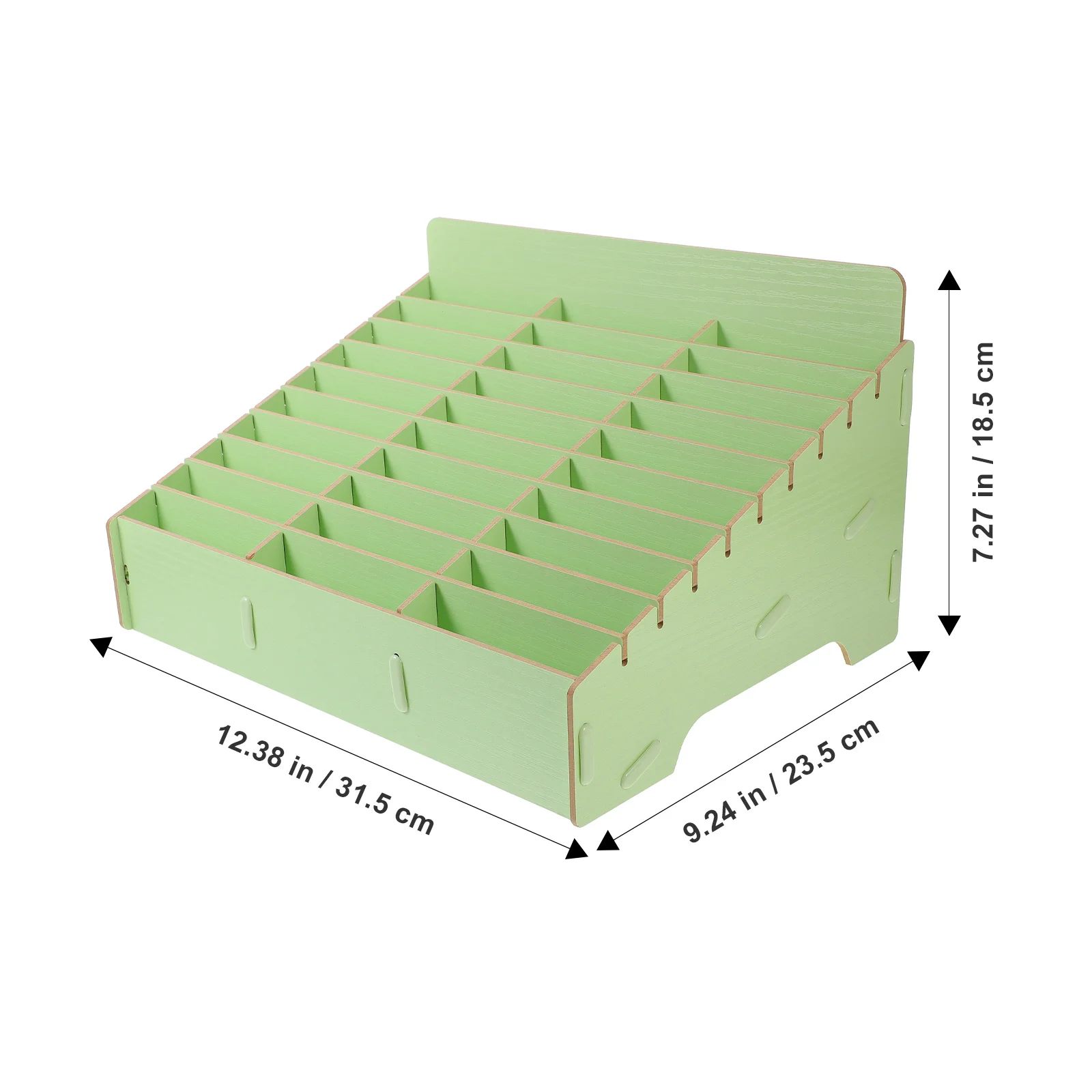 Wooden Multi-Grid Phone Storage Box Desktop Organizer Mobile Cell Phone Holder Management Box for Classroom Meeting Room Desktop