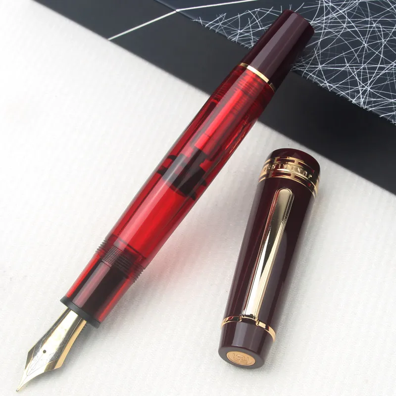 Yongsheng 630 Resin Copper Piston Fountain Pen #8 Big Exposed Nib Low Position Feed 0.5-0.7mm Nib School Business Stationery