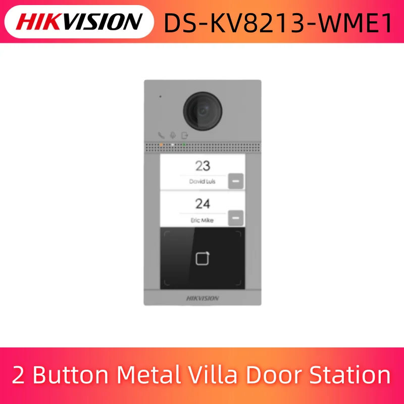 

Hikvision 2 Button Metal Villa Door Station 2MP HD Camera with IR supplement DS-KV8213-WME1