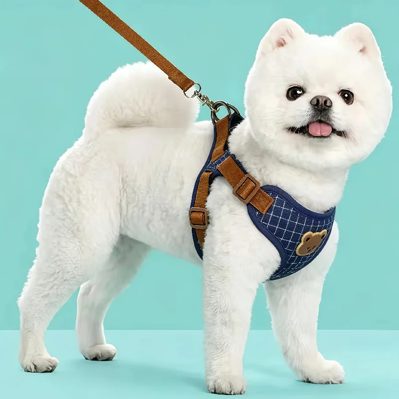 Pet Harness Lead Leash Set For Small Medium Dog Cat Vest Chest Strap Puppy Chihuahua Breathable Harness Dog Walking Pet Supplies - view 5