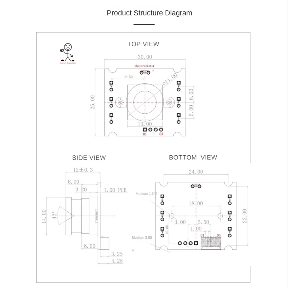 B50B-OV9726 Camera Module USB Camera Module 1M Pixes USB Free Driver CMOS Sensor Vision Focal-Distance