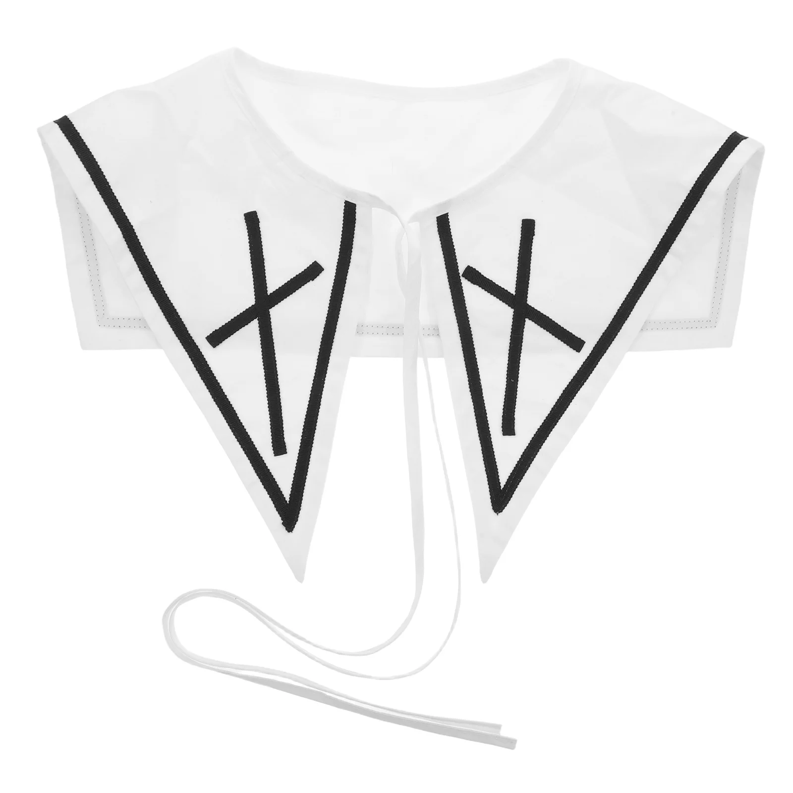 

Detachable Collar White Vintage Soft Cotton Removable British Style Shirt Blouse Sweater Dress Faux Collar Women