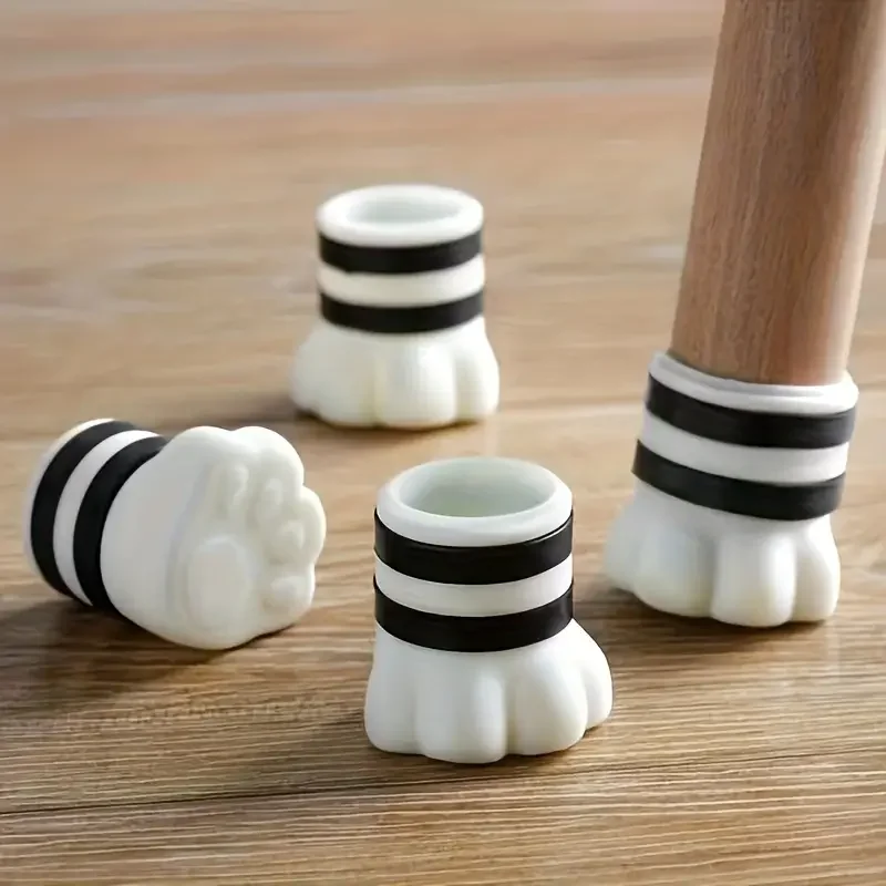 4pcs Non-Slip Chair Leg Covers - Quiet, Friction-Reducing Table & Chair Foot Pads for Office and Home Furniture