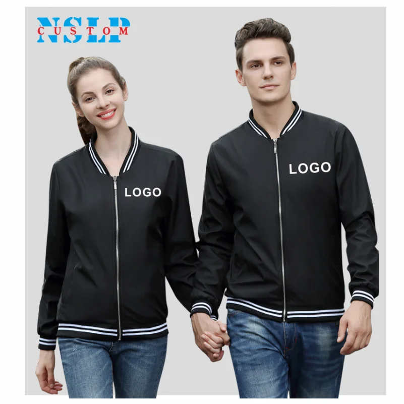 Thin Windbreaker Custom Logo Classic Baseball Uniform Print Team Design Embroidery Zipper Jacket 7 Colors NSLP 2023