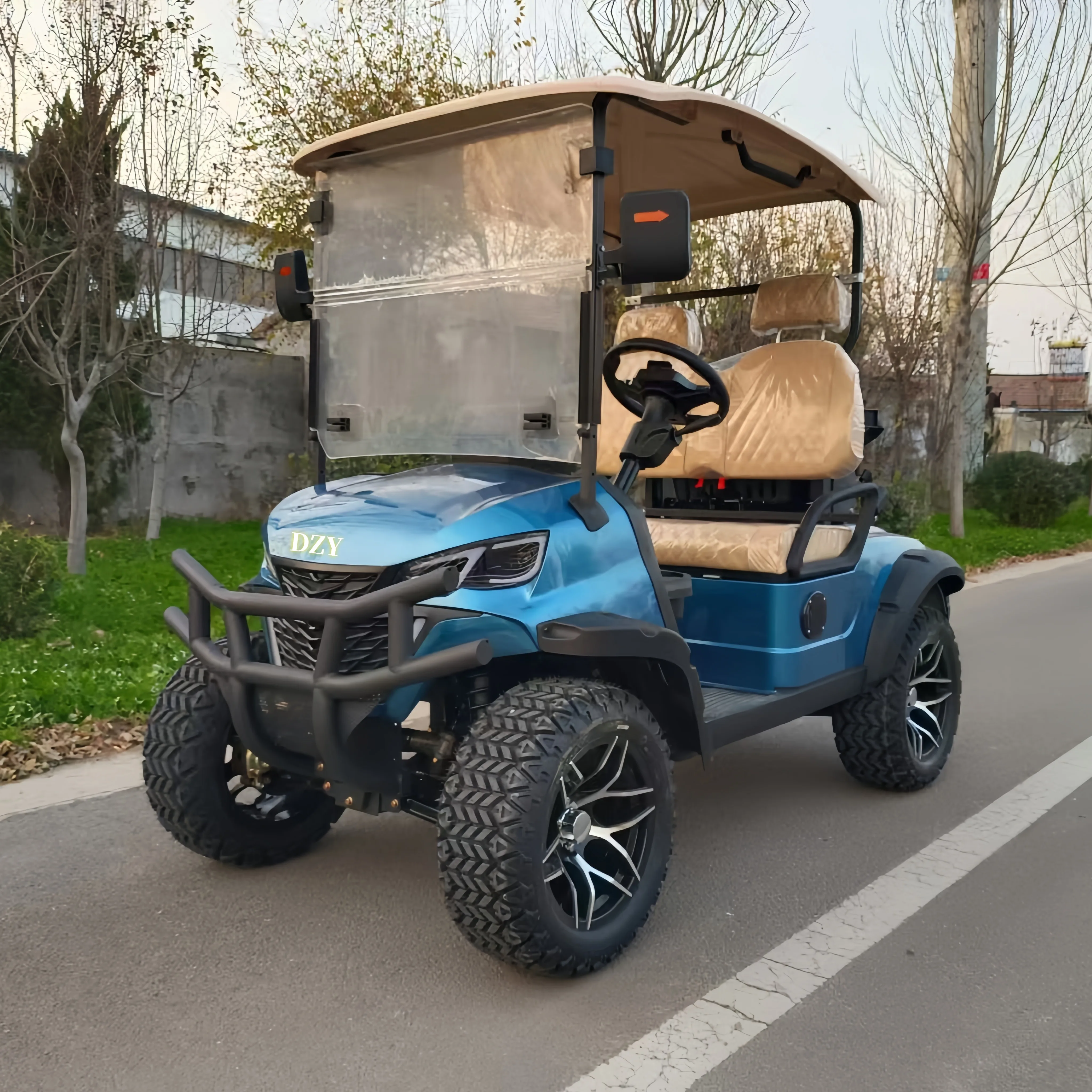 2-4-6 seater club sightseeing car with solar panels, hunting cart, electric golf cart