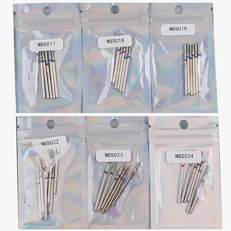 25 Types 6pcs/Set Nail Drill Bits Diamond Cutters for Manicure Cuticle Burr Milling Cutter for Pedicure Nails Accessories Tools