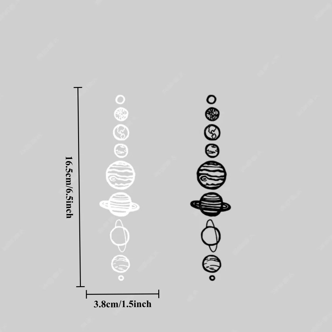 Solar System Bike Frame Decal - Reflective Waterproof Sticker for Road Bike, MTB Frame