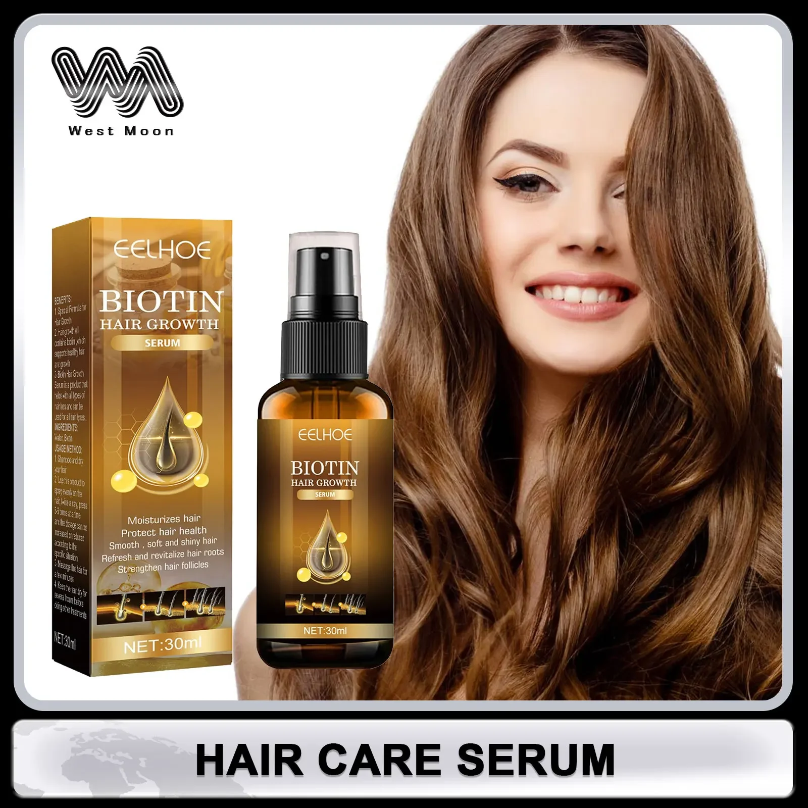 

Hair Care Serum Repairing Damage Frizzy Hair Improving Dryness Moisturizing Root Shiny Portable Spray Hair Smoothing Conditioner