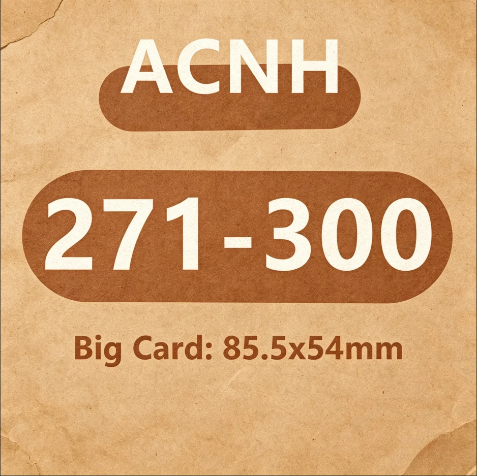 ACNH Card NFC Intelligent Induction Chips 271-300 Fresh Visual Design Lightweight Pocket Game Essentials 85.5x54mm