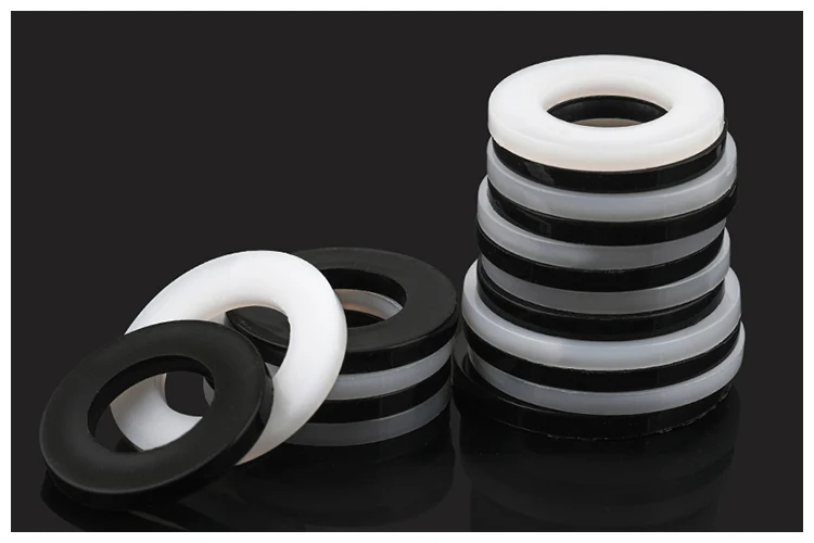 M2 M 2,5 M3 M4 M5 M6 M8 Nylon Dichtung Transparent PVC Washer Rot Stahl Papier Kunststoff Flache Washer Spacer isolierung Dichtung Ring Kit – Detail 5