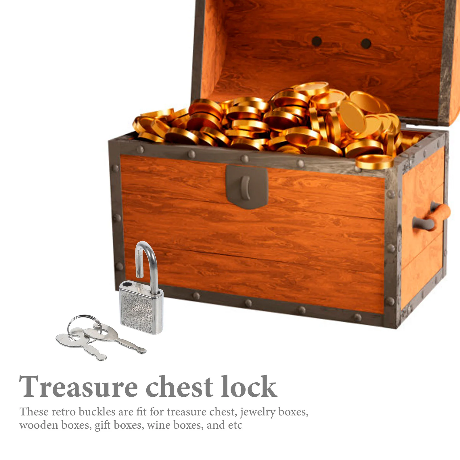 Mini Toys Treasure Chest Lock Small Locks with Keys Child Archaize Padlocks