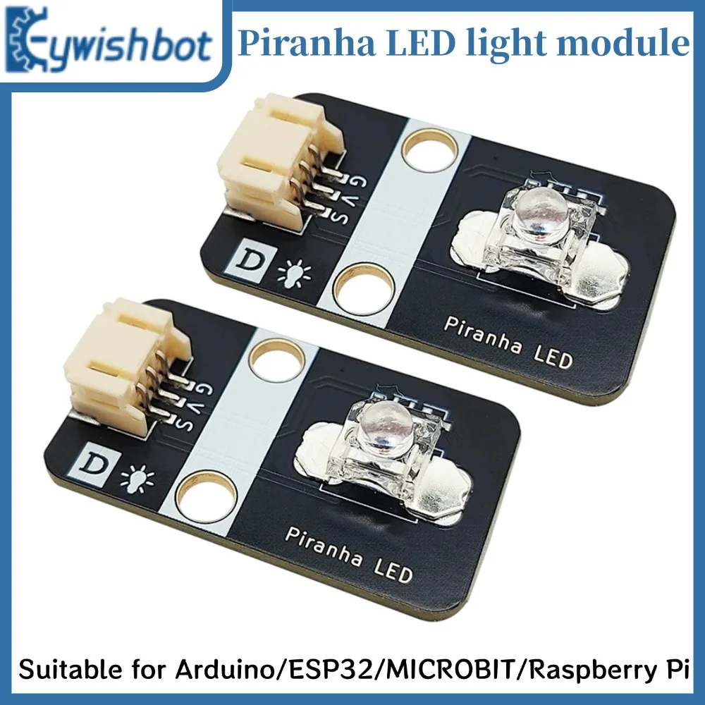 High Brightness Red Piranha Digital LED Module, PH2.0 Interface Detachable Building Block Case, Lego Compatible LED Light Module