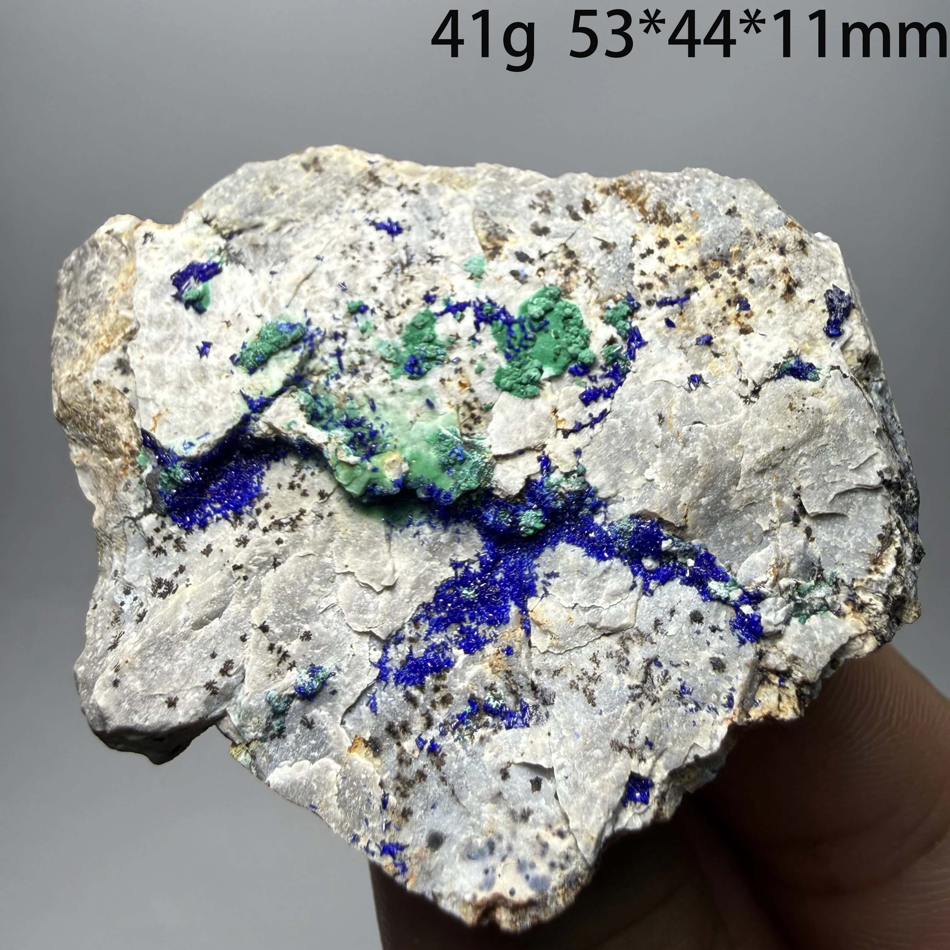 Rare High-Grade Azurite Malachite Specimen, Natural Blue Copper Ore Crystal for Collectors & Display A4-2-17