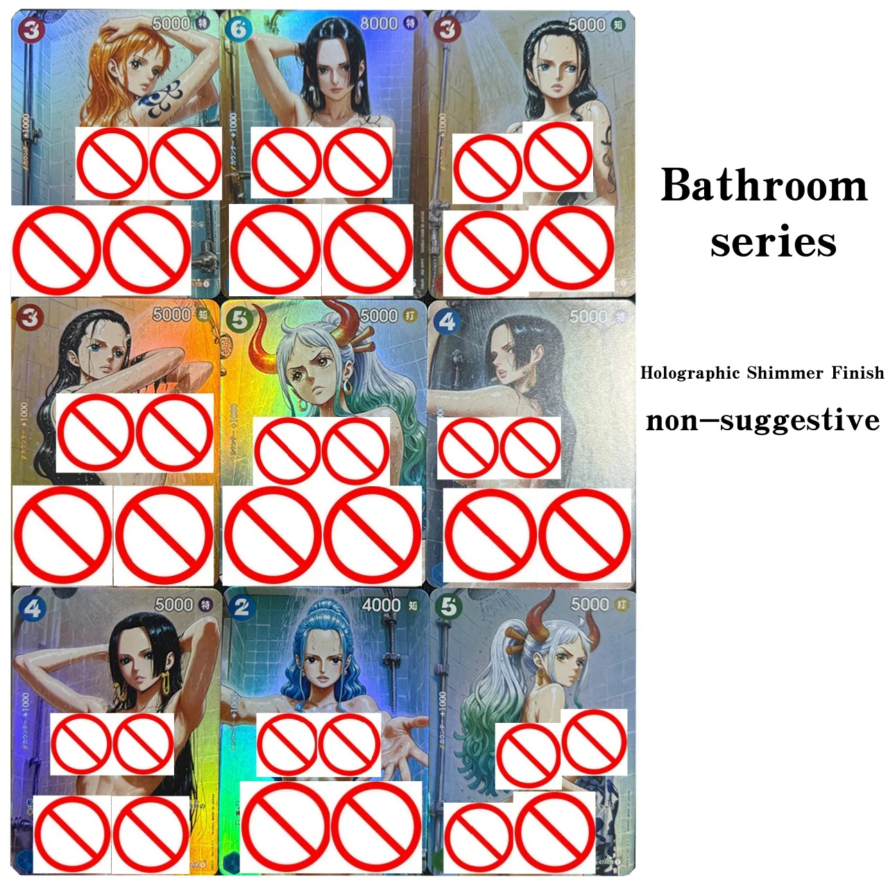 

New One Piece Bathroom Collection DIY Iridescent Holographic Game Cards Uta Vivi Boa Hancock Anime Collectible Cards Toys Gifts