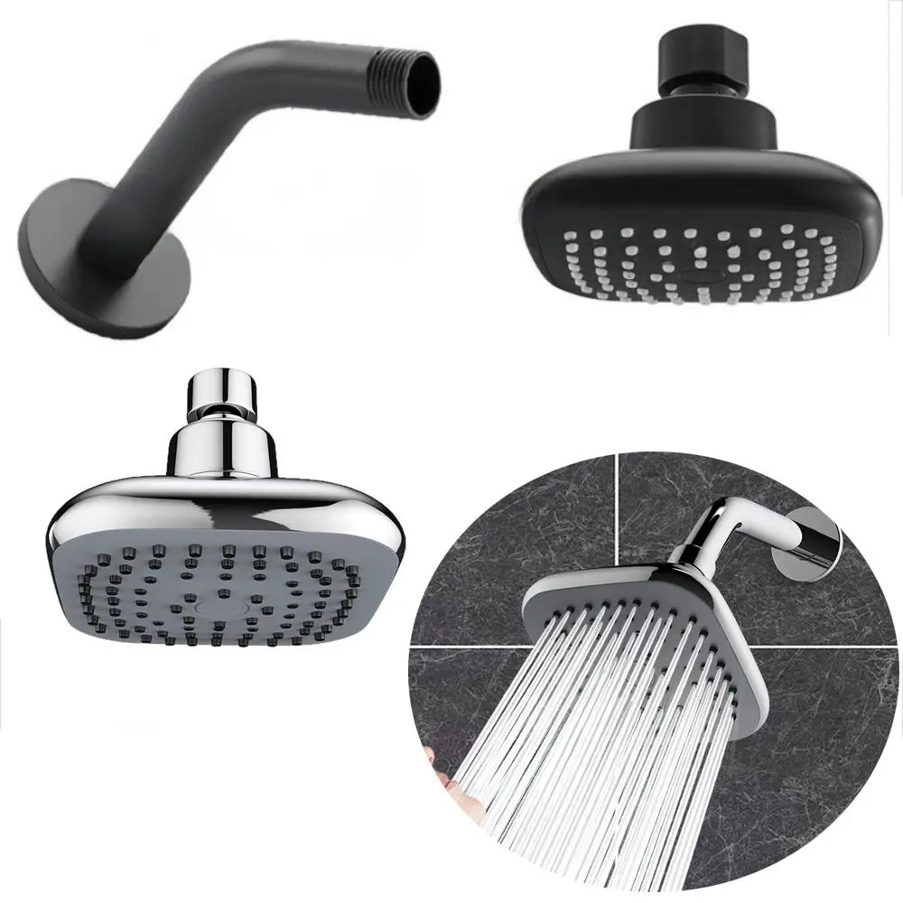 

4-дюймовый настенный душевой смеситель с водосберегающей насадкой, поворотный верхний распылитель для душа, аксессуары для ванной комнаты