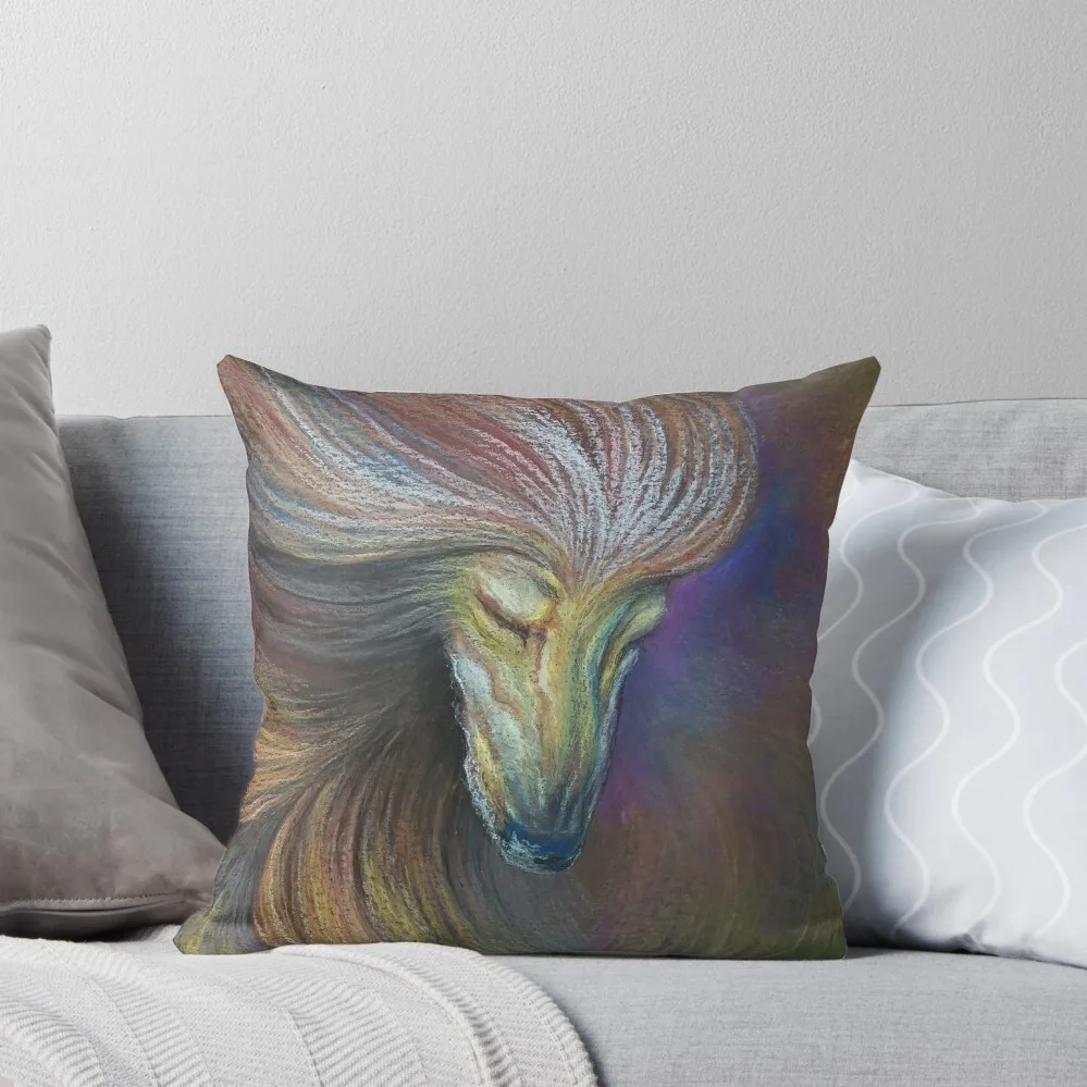 Afghan Hound in muted colours Throw Pillow Sofa Cushions Christmas Pillows pillow