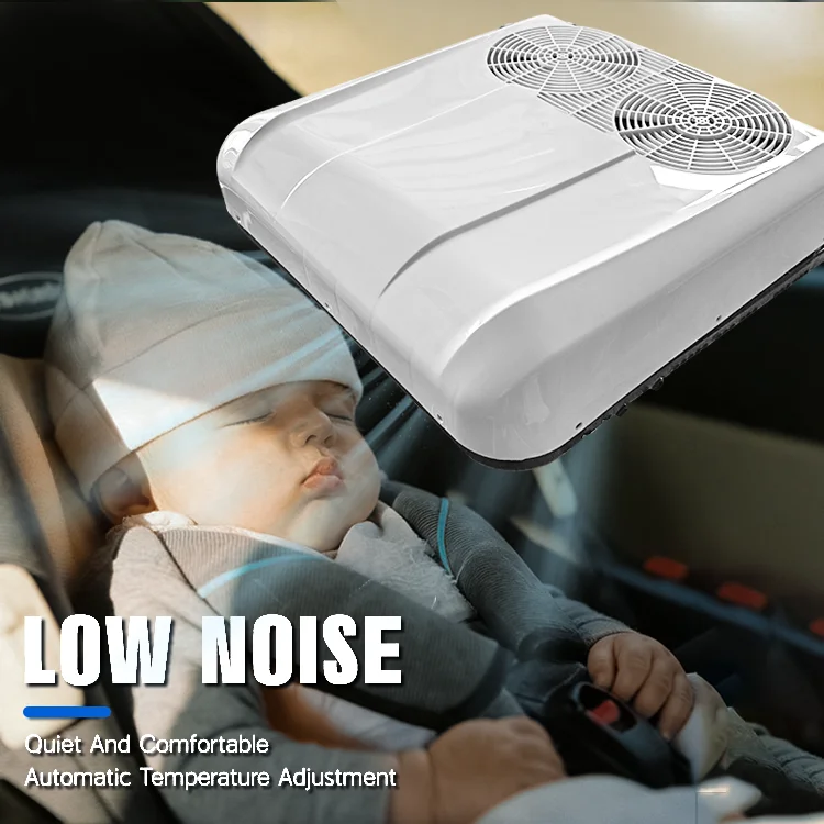 12/24V Dual Fan Universal Roof Parking Air Conditioner Best Selling Vehicle Interior Cooling System Parking Cooler Light Truck