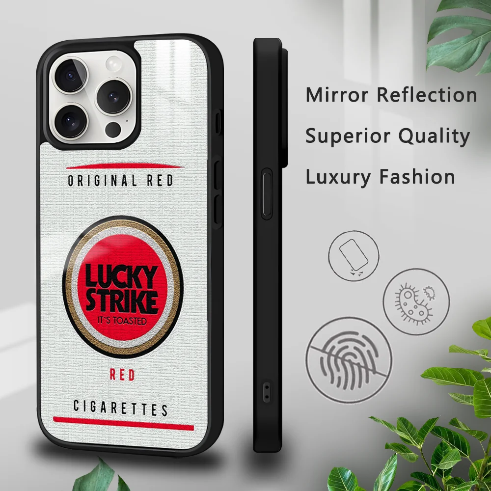 ل LUCKYS-جراب هاتف سجائر لهاتف آيفون ، آيفون 16 ، 15 ، 14 ، 13 ، 12 ، 11 برو ، XS ماكس ، ميني بلس ، خلوي ، فوندا صلبة