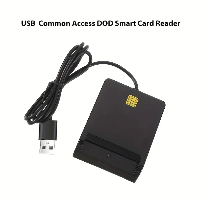 Compact USB-C Smart Card Reader with SD/TF/SIM Slot - Portable Durable Metal Finish Compatible with Windows 10/11 Mac OS