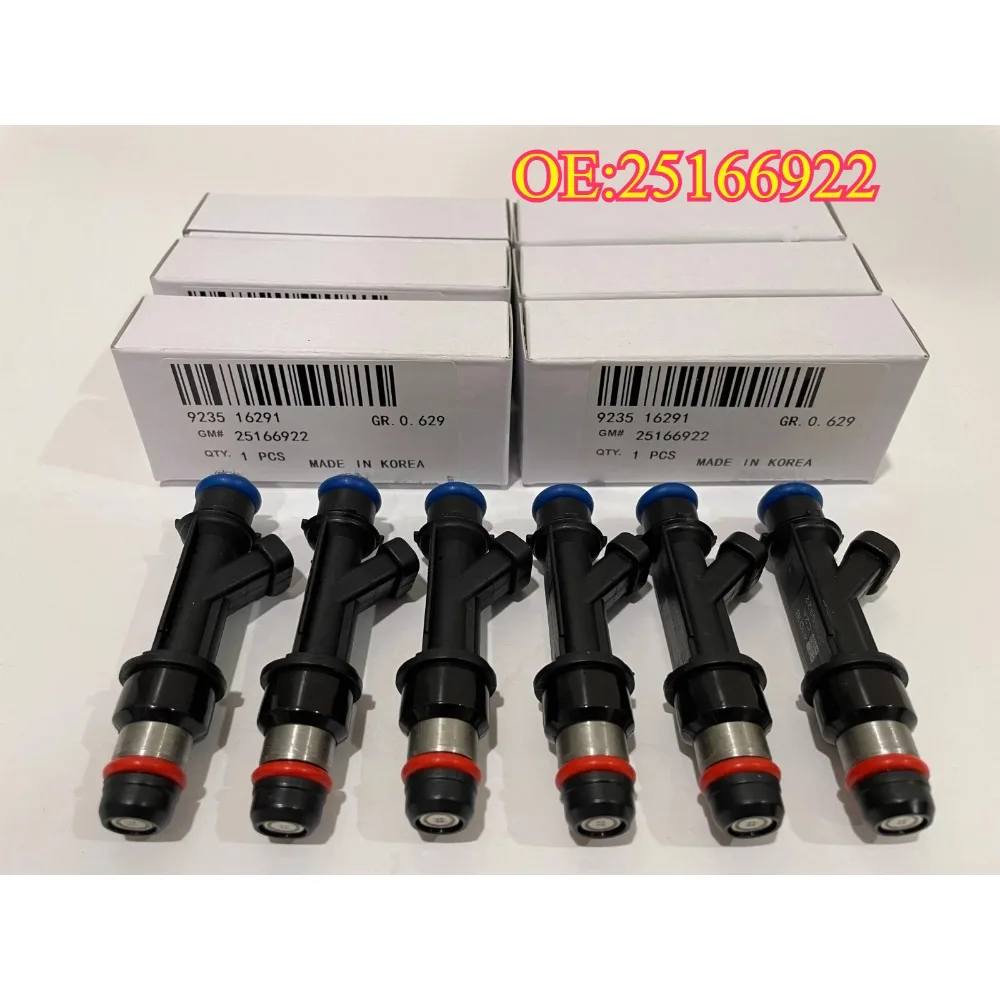 High quality New For 25166922 6Pcs Fuel injector For Isuzu Rodeo Honda Passport Acura 3.2 3.5L V6