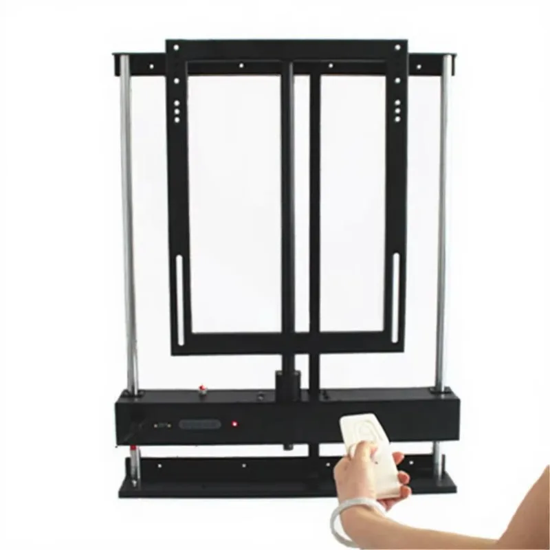 Electric display screen height adjustable flip rotating TV lifting bracket, made of cold-rolled steel