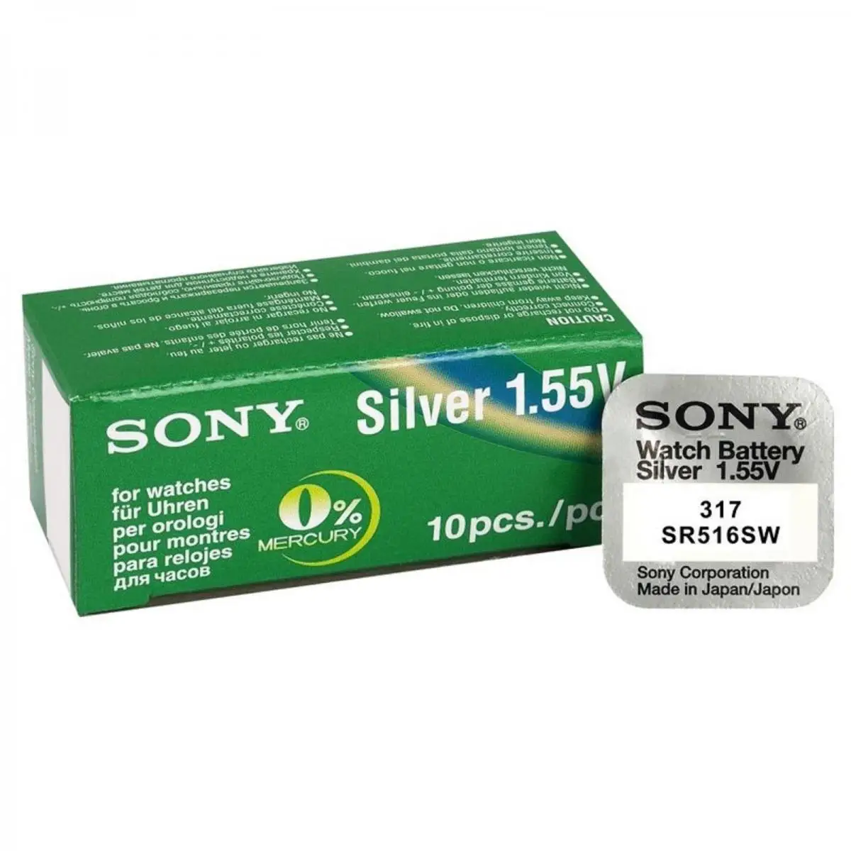 Sony original battery silver oxide SR516SW button pile in blister 1X unit