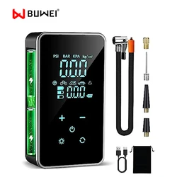 BUVAYE Mini Car Tire Inflator Pump Portable Electric Pump Multifunctional  Automatic High-pressure Flushing Air Compressor