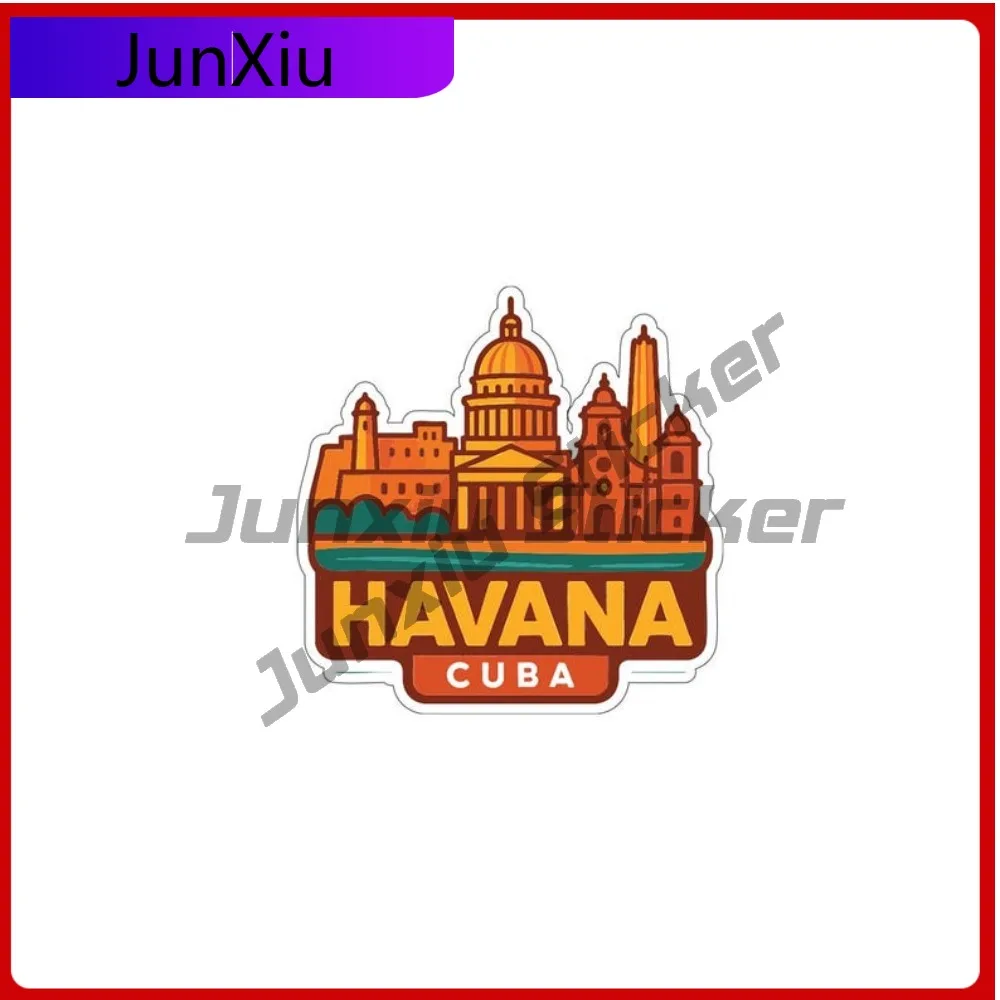 Гавана Куба город наклейка водостойкая устойчивая к царапинам виниловая наклейка окно мотоцикл бампер грузовик наклейки украшение мотоцикла ворон