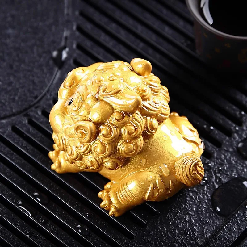 Water-activated Color-changing Tea Pet Ornament Lucky Pixiu Wealth-attracting Kung Fu Tea Set Accessories Can Be Cultivated Tea