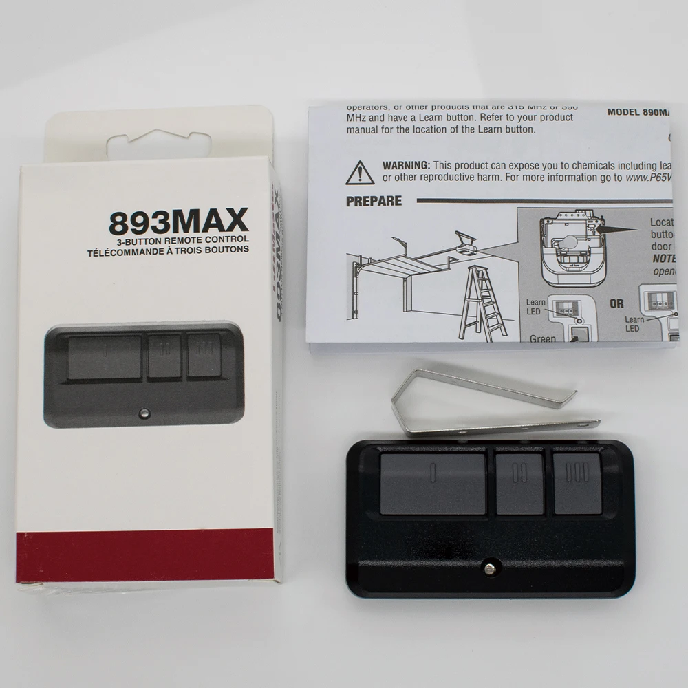 893MAX Wireless Remote Control Garage Door Opener Clip For 371LM 891LM 893LM 971LM 61LM 81LM 82LM 83LM 91LM Gate Transmitter