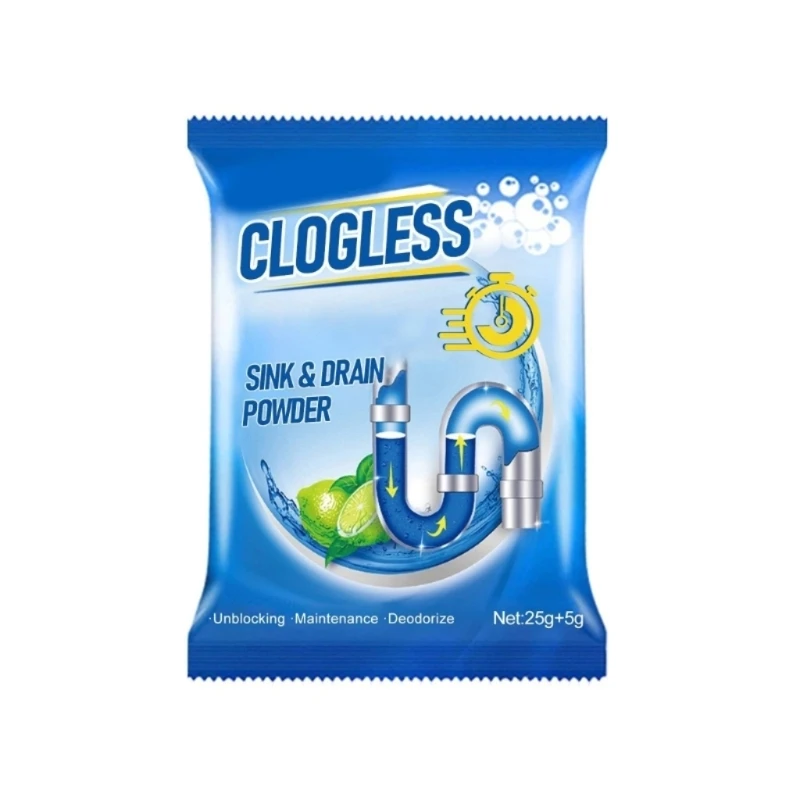 Professional Drain Cleaning Agent Sink Drain Powder Clears Clogs in Various Drainage System Maintain Smoothly Running