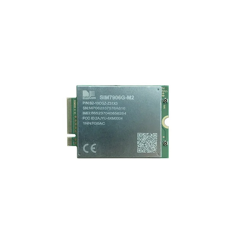 SIM7906G-M2 SIMCom 4G LTE Cat6 M.2 Wireless Module, Global Band 2x2 MIMO, High Speed LTE-A Cellular Communication Module for Ind