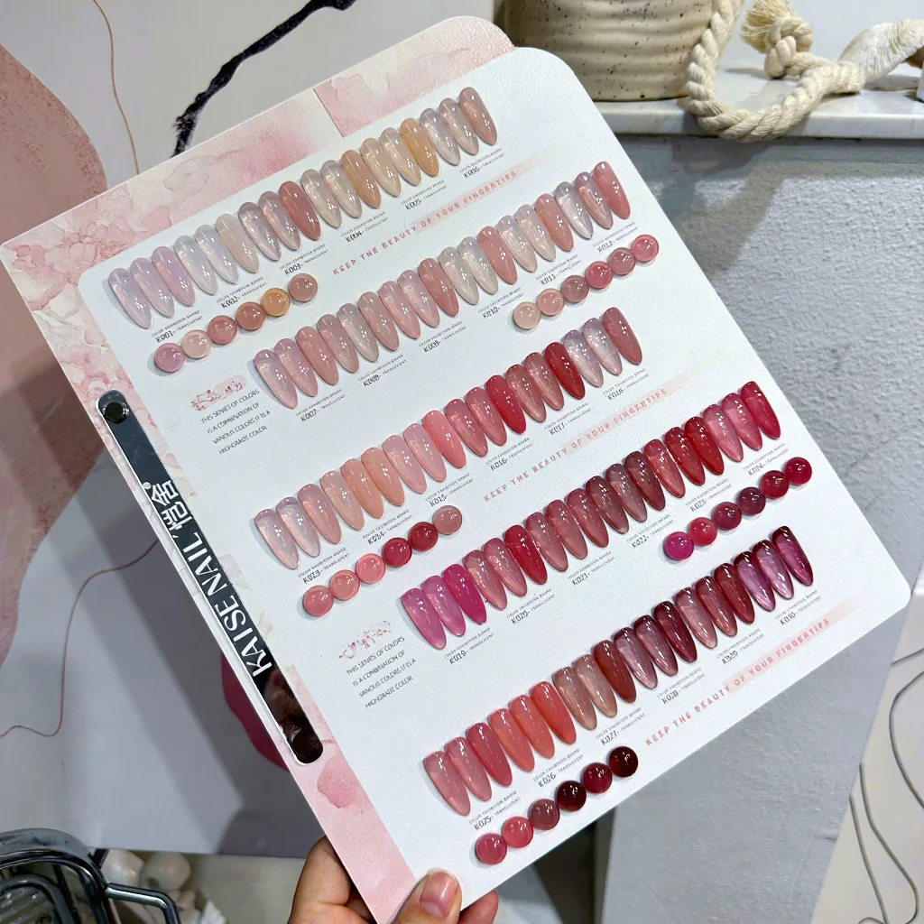 KAISE 30 Colors Multicolor Transparent Color Nail Gel Set 2025 New Long-Lasting HEMA-Free TPO-Free UV Gel Nail Salon Wholesale