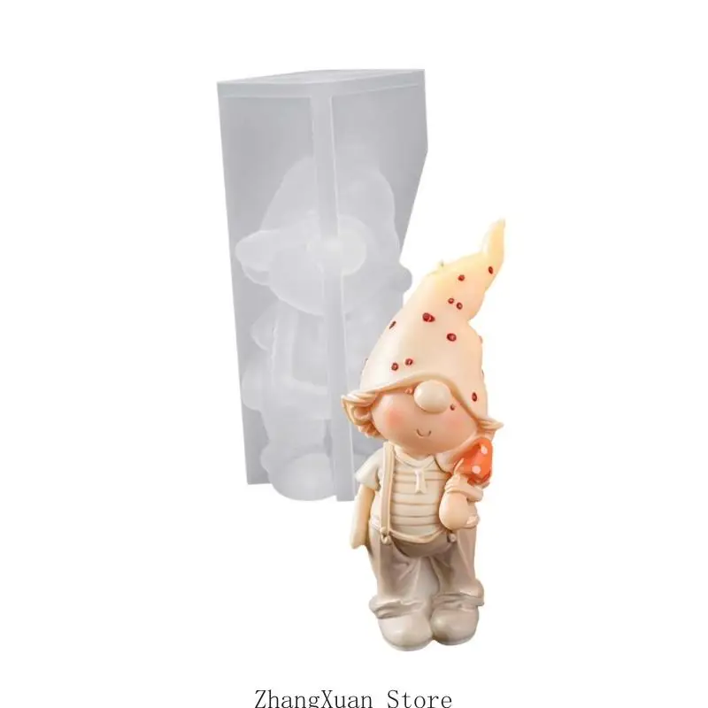 Flexible DIY-Gussform für Pilzhut-Figurenprojekte, Kerzen- und Diffusor-Steinfiguren-Werkzeug für Geschenkzwecke 3XUF – Detail 7