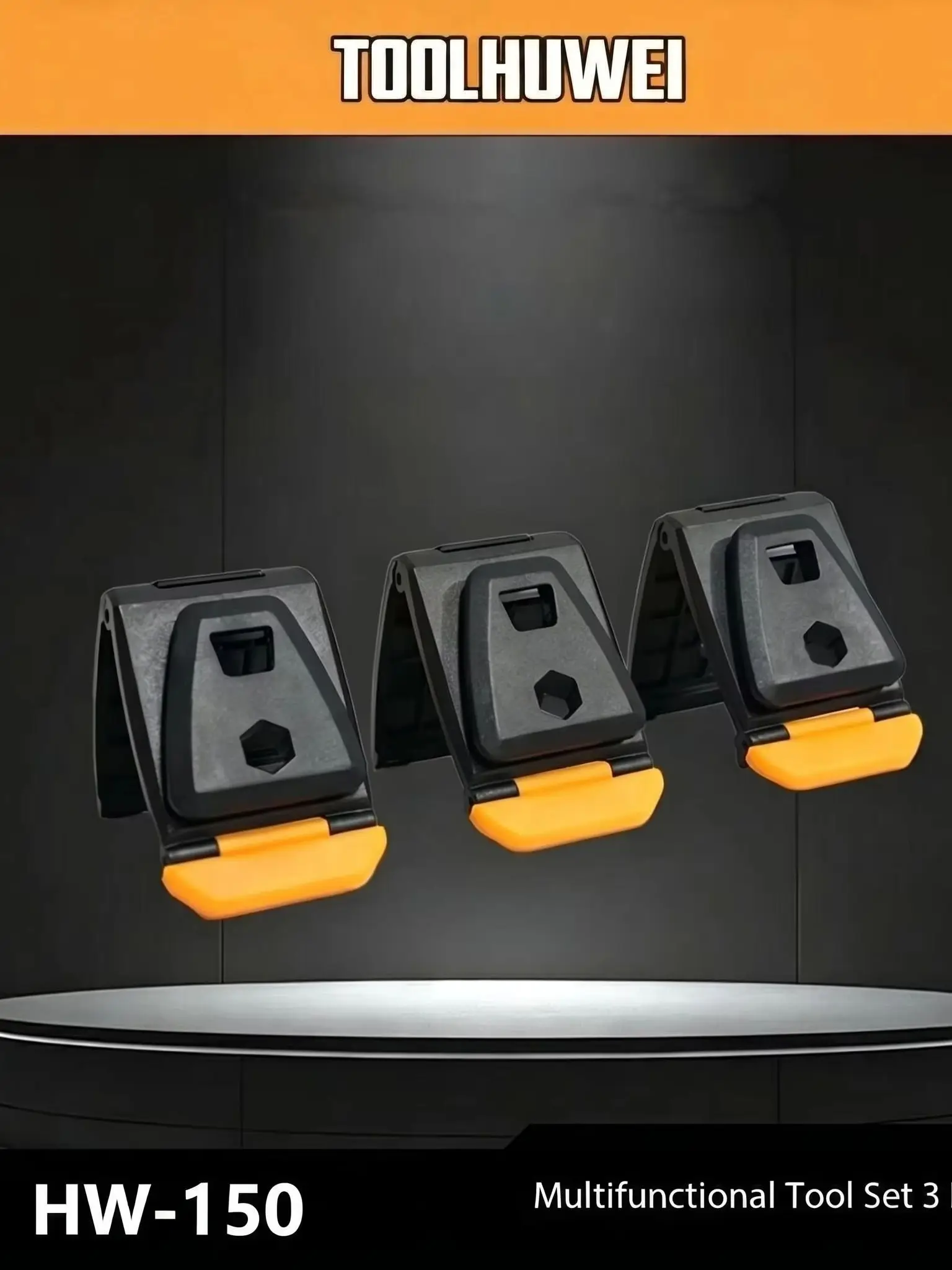 TOOLHUWEI 3-teiliges Qui-Hook-Hülsen-Set für Elektrowerkzeuge, Schnellverschluss-Schnalle, Schnellverschluss-Clip für Gürtel, praktischer Arbeitsgürtelclip – Detail 1