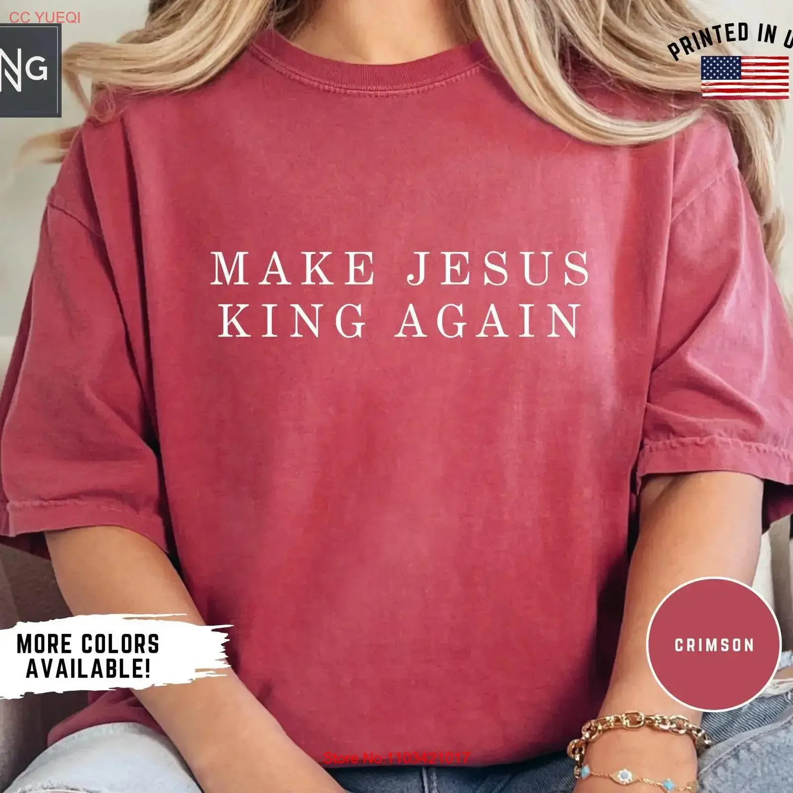 Christian MAGA t-shirt rendre jésus roi à nouveau américain religieux élection politique vêtements vintage lavé doux décontracté graphique