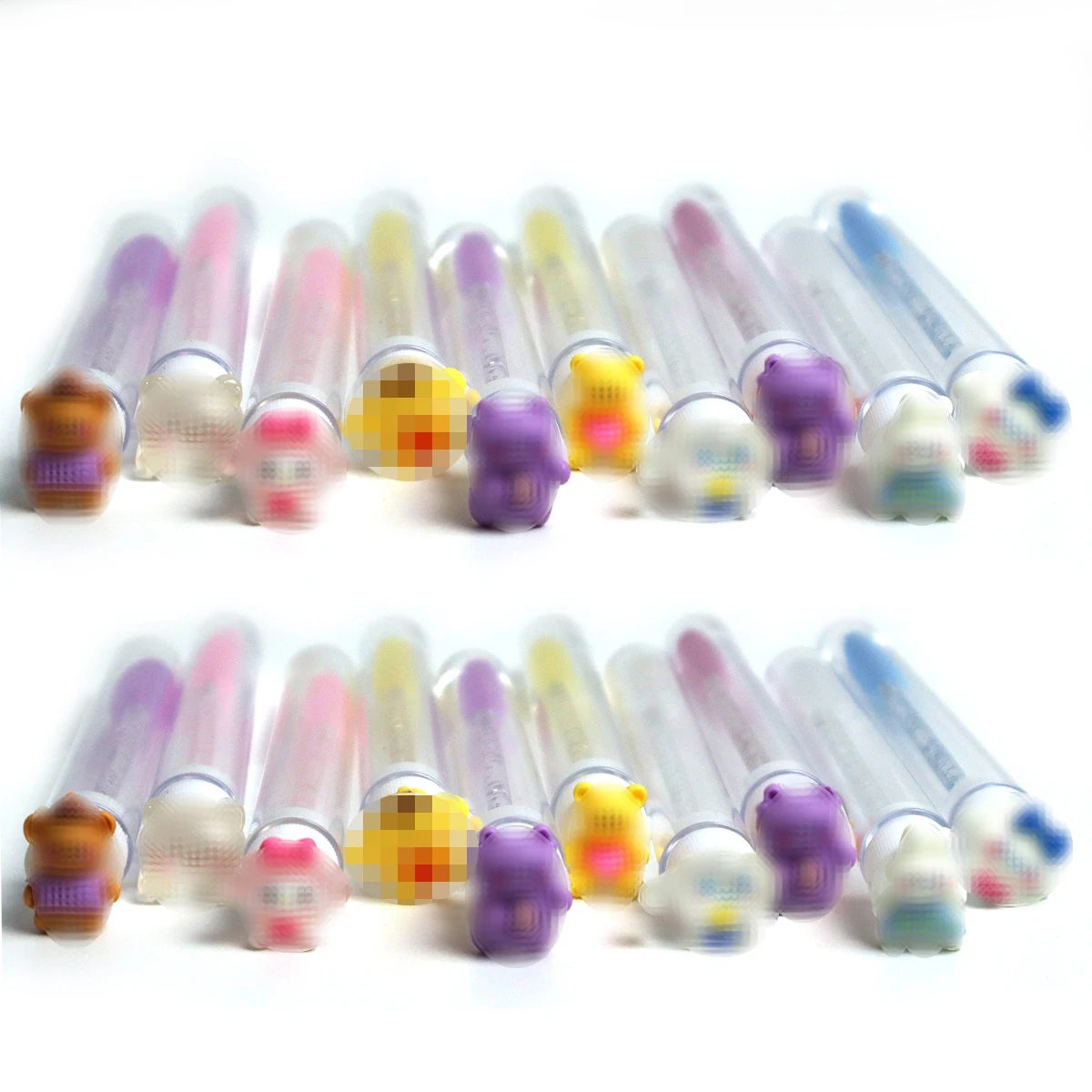 50/100 pz Riutilizzabile Spazzola Per Ciglia Con Tubo Bacchette Per Ciglia Pennello Per Sopracciglia Sostituibile a prova di Polvere Spazzola Per Ciglia Del Fumetto Perla Fondo