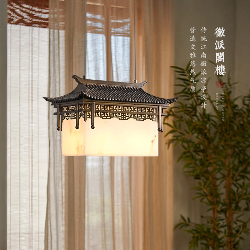 

New Chinese chandelier, loft Zen restaurant light, dining aisle exhibition hall