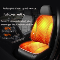 Graphene car heating cushion winter plush seat cushion 12V car universal warm usb electric heating single pad