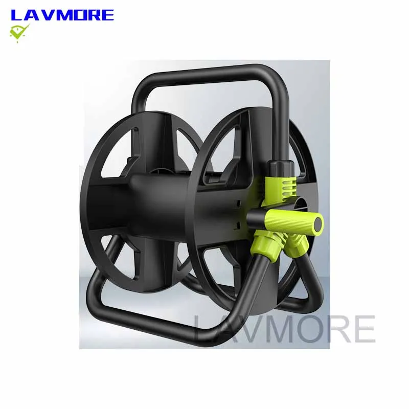 New 20M  Portable Garden Reel Garden Pipe Storage Cart Pipe Water Pipe Car Roll Rack Portable Shelf Bracket Garden Shaking Tools