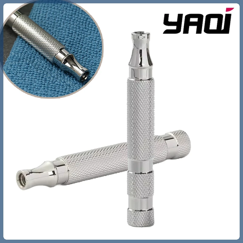 Yaqi 303 Polished Stainless Steel Safety Razor Handle For Mens Fashion High Quality Portable Travel Razor Handle New