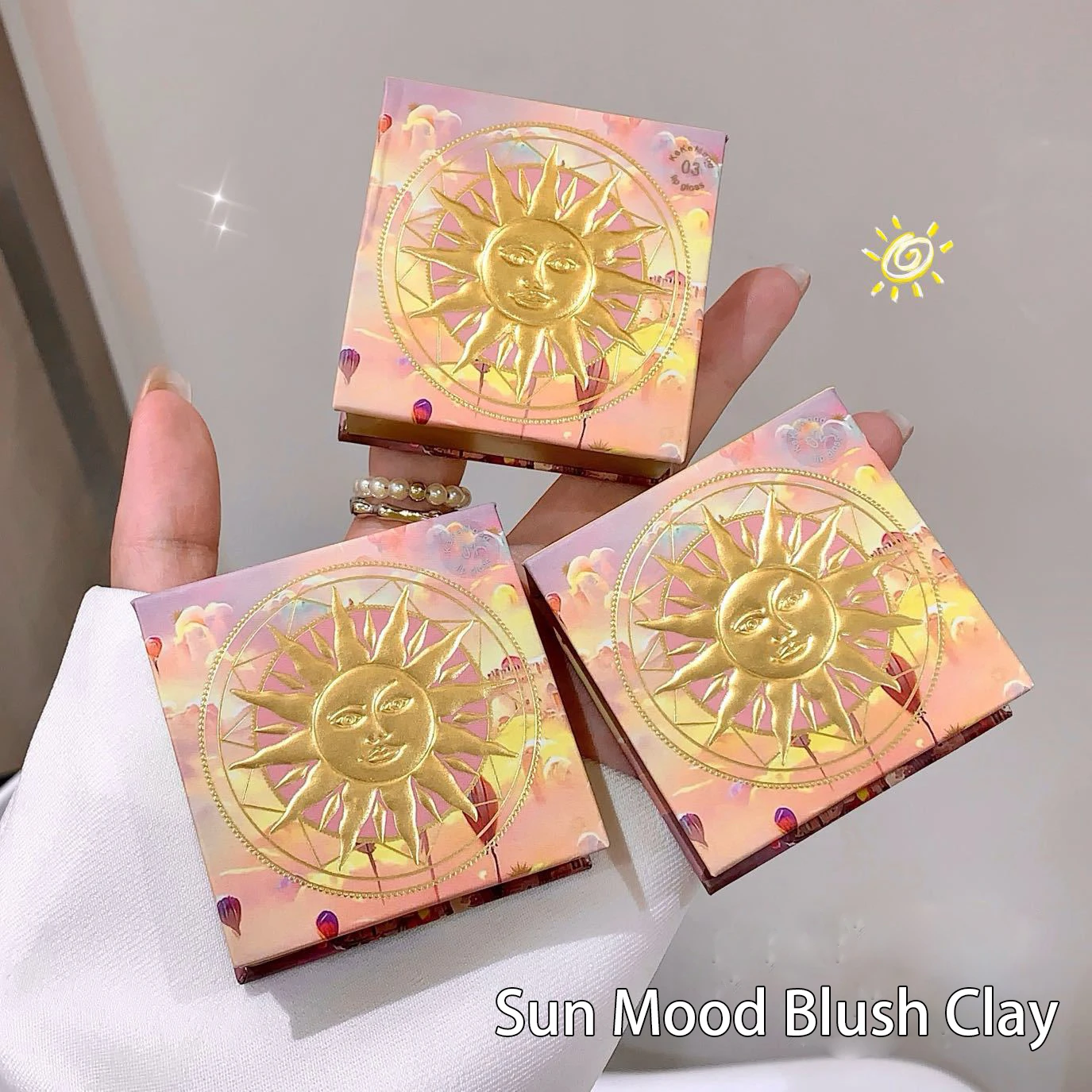 أحمر خدود من طين الشمس، لون سهل، كريم تفتيح طبيعي الأبعاد، كريم تشبع منخفض، أحمر خدود يدوم طويلاً، مكياج تجميل للوجه #3