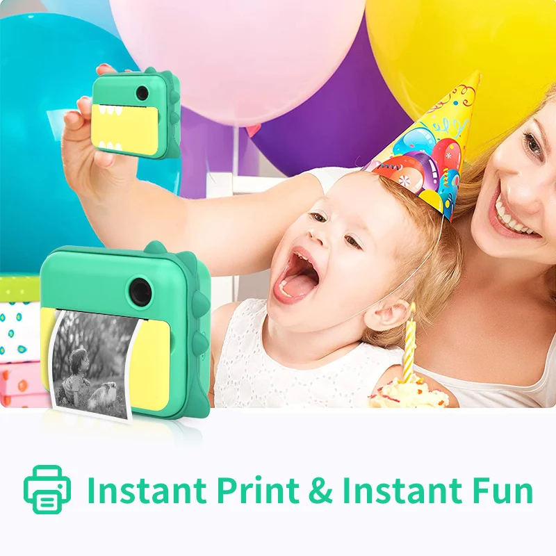 Children Instant Camera Print Camera For Kids 1080P Video Photo Digital Camera With Print Paper Birthday Gifts For kids Girl Boy