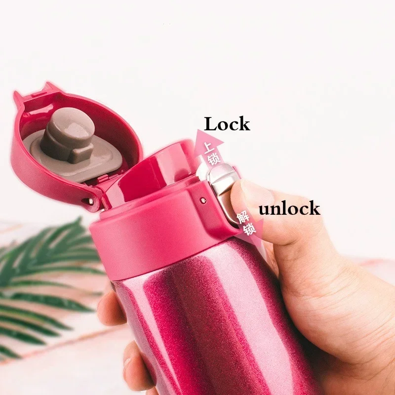 500ML Stainless Steel Bouncing Cover Vacuum Flask Thermoes Cup Coffee Tea Milk Thermoes Bottle Stainless Steel Coffee Mug