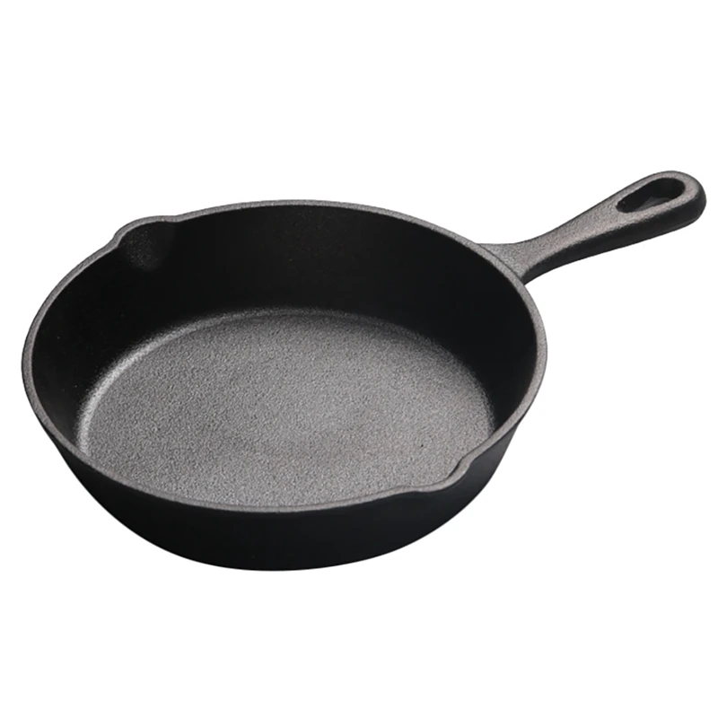 Cast Iron Skillet Pan Frying Pans Chemical Free Durable Grill Fry Pan For Indoor And Outdoor Use Grill Stovetop Black