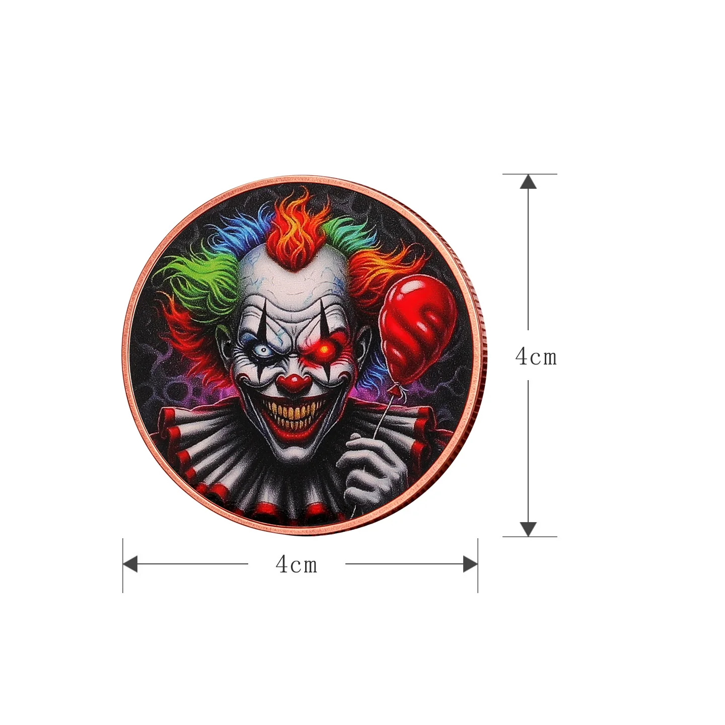 Custom Metal Copper Coins 2D UV Printing Personalized Clown Souvenir Medals Wholesale Purple Copper Challenge Coins