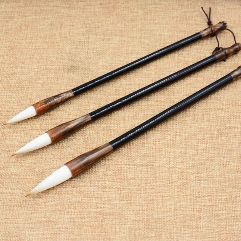 

3pcs Weasel Woolen Brush Pen Chinese Multiple Hair Ouyang Xun Regular Running Script Calligraphy Brush Set Calligraphie China