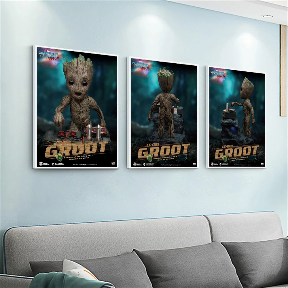 لوحة قماشية أنيمي ديزني ، حراس المجرة ، أنا جروت ، فيلم ، أعجوبة ، فن جداري لغرفة الأطفال ، ديكور غرفة النوم ، ميني سو